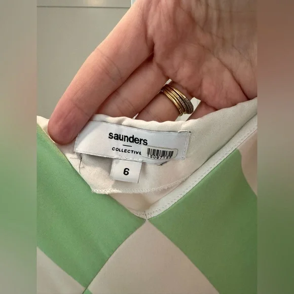 Saunders Mint Imman Striped Dress - Picture 6 of 9